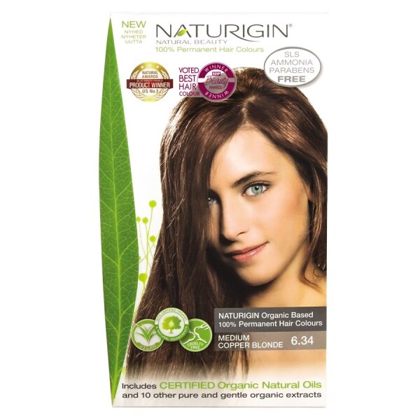 6.34 Blond mediu aramiu - Vopsea naturala de par