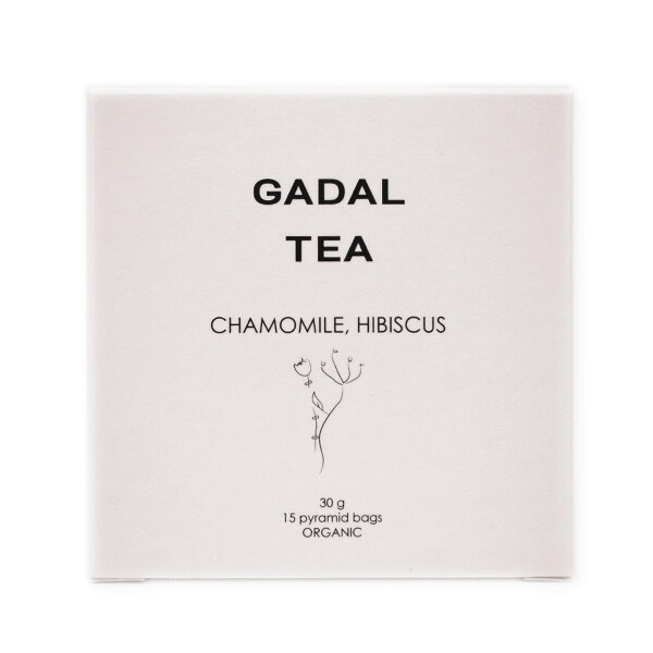 Ceai organic mușețel hibiscus (15 piramide)